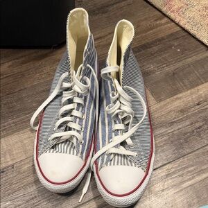 Striped High-Top Sneakers